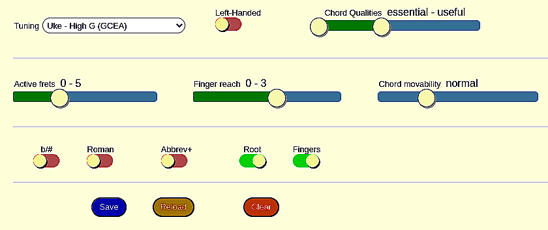 Image of settings screen